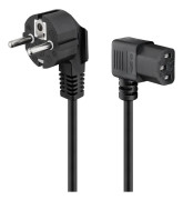 Pro Power cable C13 2x90° - Black - 5m