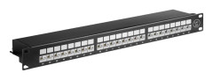 Goobay 90854, RJ45, Cat6a, U/FTP (STP), 22/26, Svart, Rackmontering