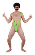 Neongrön mankini - Maskeradkläder för vuxna. Size-One size