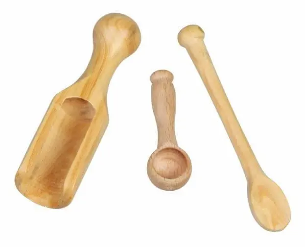 3 träskedar för kosmetika