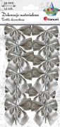 Titanum rosett i metall/folie 50 mm, 12 st, silver