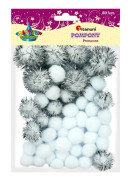 Titanum Glitter pom-poms vit mix 50st CRAFT-FUN