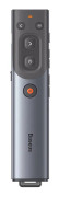 Baseus Orange Dot multifunktionell fjärrkontroll för presentationer, med röd laserpekare, laddningsbar (grå)