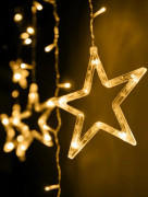 RoGer LED Lights Curtain Stars 138 LED / Warm-White / 2.5m
