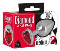 Analplugg av Aluminium Med Rött Hjärta