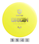 Discgolf DISCMANIA Midrange Driver NEO ORIGIN Evolution Yellow 5/5/-1/1