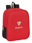Skolryggsäck Sevilla Fútbol Club Svart Röd 22 x 27 x 10 cm