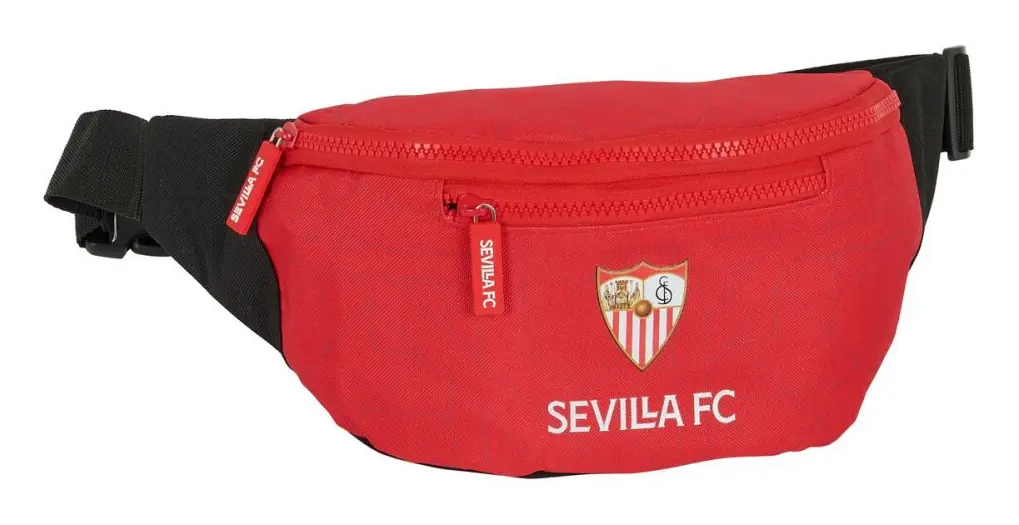 Midjeväska Sevilla Fútbol Club Svart Röd Sportig 23 x 12 x 9 cm