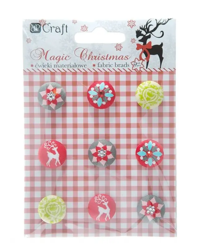 DP Craft Cloth Studs 9 pcs. Magic Christmas