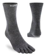 INJINJI LINER CREW MERIONOWOOL Slate, linersockar merionull, tåstrumpor ull