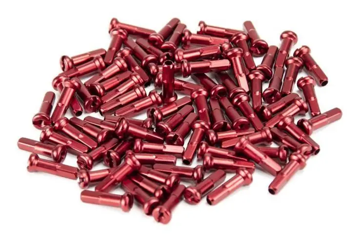 Set med 80 extra aluminium ekerhuvuden - röda - TU - Diameter 14G x 5/8" - Höjd 16mm - Säljs av 80