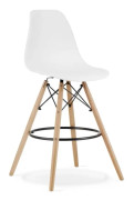LAMAL stool white/natural legs