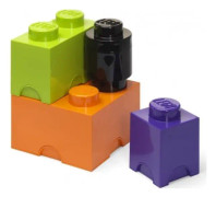 Room Copenhagen LEGO memory block multi pack 4 pieces, storage box (orange, size L)