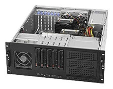 Supermicro SC842 TQC-668B - Kan monteras i rack 4U - utökad ATX - SATA/SAS - hot-swap 668 Watt - svart - USB