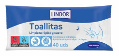 Hartmann Lindor Tvättlappar för intimhygien, 40 st. - Skonsam och effektiv rengöring för intimområdet.