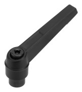 Spännspak M5-M12 i 5 längder Klämspak Klämmutter Klämhandtag Spännhandtag Låsspak Justerbart handtag i svart Galvaniserat stål