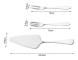 6pcs/set Stainless Steel Cake Knife And Fork Set, Color: Gold With 2-tine Forks