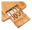Bamboo Cheese Board With Cutter Cheese Drawer Plate, Size: 33x33x3.5cm(Square)