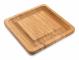 Bamboo Cheese Board With Cutter Cheese Drawer Plate, Size: 33x33x3.5cm(Square)