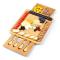 39 x 33 x 3.8cm Natural Bamboo Cheese Board +4 Knife Set