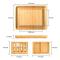 39 x 33 x 3.8cm Natural Bamboo Cheese Board +4 Knife Set