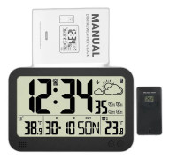 Trådlös Väderstation - Inomhus Utomhus Termometer, Fuktighetsmonitor, Justerbar Bakgrundsbelysning.