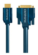 ClickTronic 2m HDMI/DVI Adapter, 2 m, HDMI, DVI-D, Guld, 4,95 Gbit/s, Blå