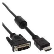 InLine HDMI-DVI Cable 19 Pin male / 18+1 male + ferrite choke black 5m