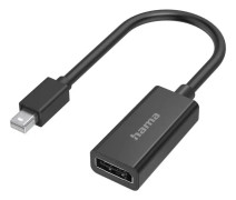 Hama - DisplayPort-adapter - Mini DisplayPort (P) till DisplayPort (hona) - Thunderbolt 2 - stöd för 4K - svart