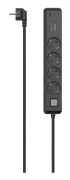 Hama Power Strip, 4-Way, USB-C/A 65 W, PD, Switch, 1.4 m, black/grey