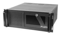 Lanberg - Kan monteras i rack 4U - ATX - ingen strömförsörjning - svart - USB/ljud