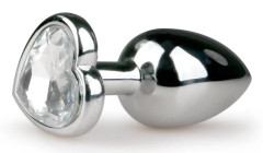 Easytoys Metal Butt Plug With Heart Crystal Lyxig analplugg