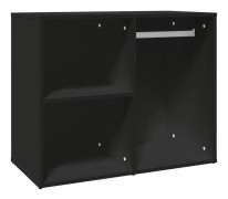 vidaXL Klädskåp svart 80x40x65 cm konstruerat trä