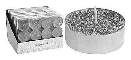 Mondex KPL.3 CANDLES TEALIGHT SILVER 6cm
