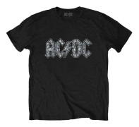 AC/DC Kids T Shirt Diamante Voltage Band Logo Official Black