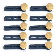 INF 10-pack runda dubbla lager expanderbara midjeknappar Guld