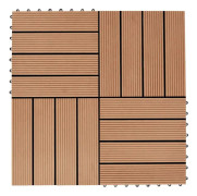 Homestorecity 22 st Terrastegels 30x30 cm 2 m² HKC teakfärg 1