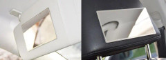 Portable Car Sunshade Makeup Mirror Stainless Steel Vanity Mirror, Size: 110 x 65mm