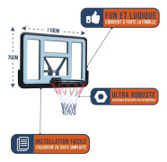 Bumber Portabel Väggmonterad Basketbackboard - Phoenix 110 x 75cm