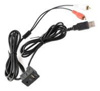 Bil Universal Modified USB AUX Extension Cable USB 2RCA Lotus Male Switch Holder för Alpine / Pioneer