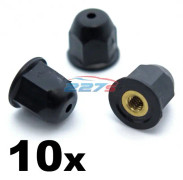 10x Honda Brass Nuts for Side Mouldings, Door Trims, Bumpers, Spoilers & Grilles