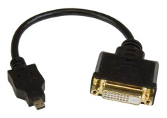 StarTech.com Micro HDMI till DVI-D-adapter M/F - 20 cm, 0,203 m, Micro-HDMI, DVI