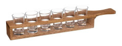 Shotbricka - Glas och Trä - 6 Shotglas