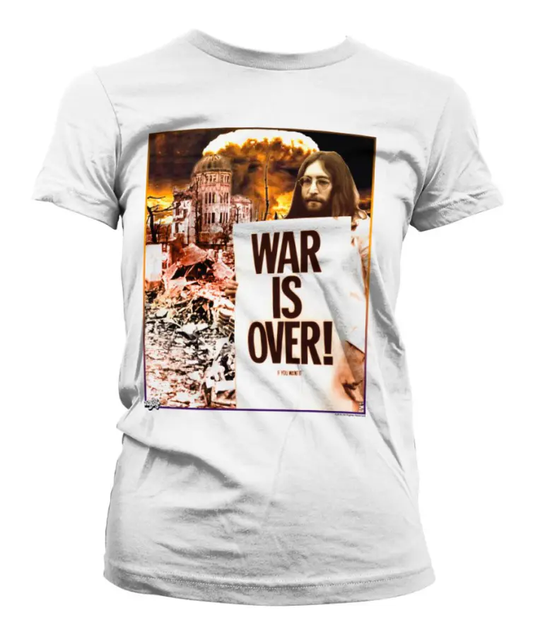 John Lennon - War Is Over Girly Tee Large