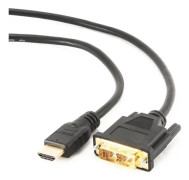 Gembird 7,5 m, HDMI/DVI, M/M, 7,5 m, HDMI, DVI-D, Guld, Svart, Jack