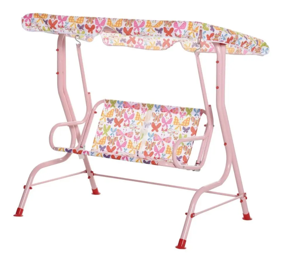 Rootz Gunglekplats för barn - Rosa - Metall, Polyester - 43,3 cm x 27,55 cm x 43,3 cm
