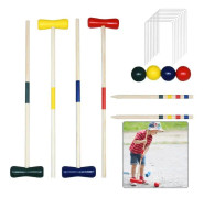 Krocketspel - XMTECH - Trämodell - 2 till 4 spelare - Flerfärgad - För barn och vuxna