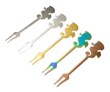 5 st Set Seahorse Långt handtag gafflar Bestick Kaffe Dricka Verktyg Kök Gadget_Tom3112 Aa23389