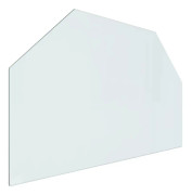Glasskiva för öppen spis sexkantig 80x50 cm - Glasskiva - Glasskivor - Home & Living