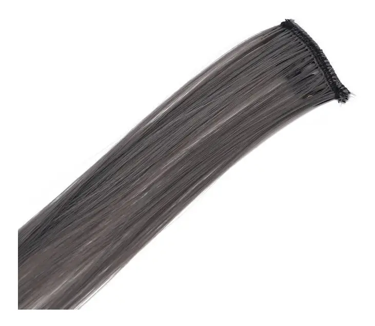 SALALIS färgat hårförlängning Färgat hårförlängning med klippning Highlight Hygiene Grå Crayon Peruk